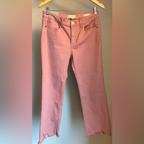 NWT Harper Heritage Mauve Frayed Kick Crop Jeans size 29 - Picture 3 of 7